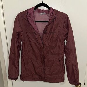 Columbia Women's Mauve Light Weight Rain Jacket